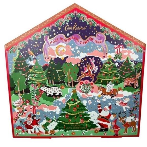 CATH KIDSTON NEW 7pc Hand & Body Beauty Advent Calendar 7 Sleeps 'Til CHRISTMAS - Picture 1 of 4